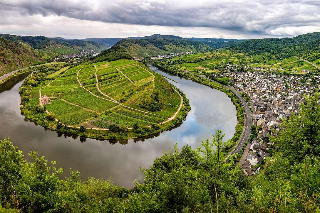 Blick über die Mosel von oben